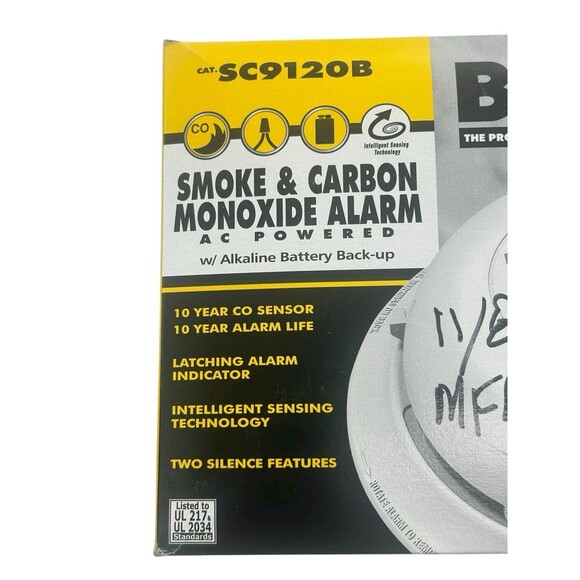 First Alert BRK SC9120B Hardwired Smoke & Carbon Monoxide Detector Fast Shipping - Picture 3 of 6